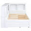 Lit de jour simple avec construction solide, rangement et amp; USB - blanc-45492649