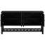 Black Entryway Table With Polygonal Designs For Living Area Sleek Console Patterns And Display Storage Option