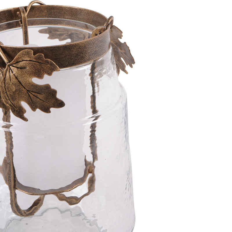 Glass Tabletop Hurricane, 24 cm H x 17 cm W x 17 cm D