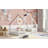 White Solid Wood Full House-Shaped Floor Bed With Fence And Safety Guardrails-1436139306-1436139307