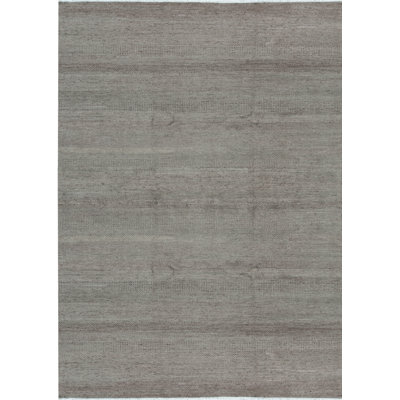 Tapis beige et brun noué à la main de haute qualité