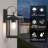 1 - Light 12.5''H Black Aluminum Tempered Glass Includes Bulb ETL Outdoor Wall Lantern with Dusk to Dawn-1431399993