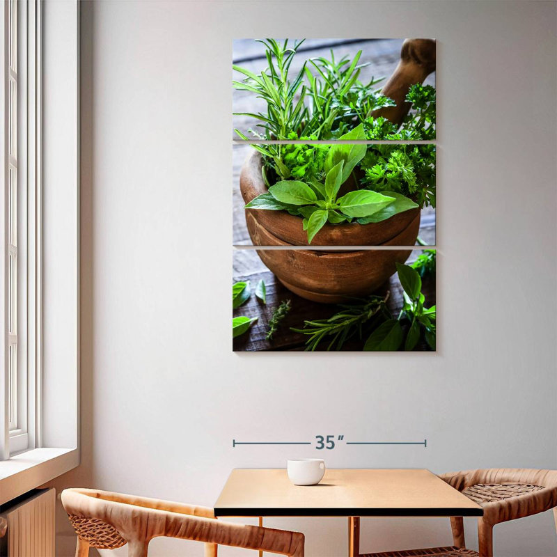 Yarlin Crushing Herbs, 65" H x 42" W