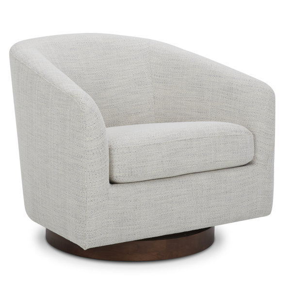 Bennett Upholstered Swivel Barrel Chair & Reviews | Birch Lane