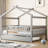 Wooden House Bed With Trundle-1844559676