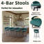 4 tabourets de bar pivotants - rotation à 360 °, lin respirant, capacité de 300 lb?-444527152-444527157