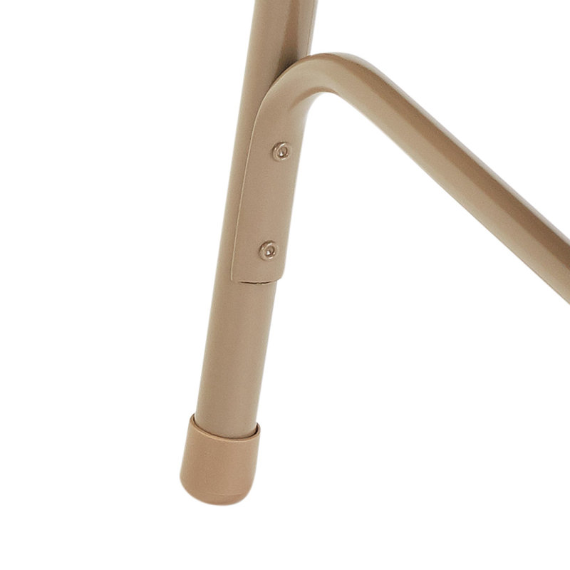 Chaise pliante en vinyle Symple Stuff Humbert, Beige / Beige