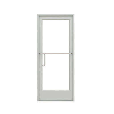 36 In. X 84 In. Right-Hand/Outswing Silver Anodized Aluminum Prehung Commercial Door