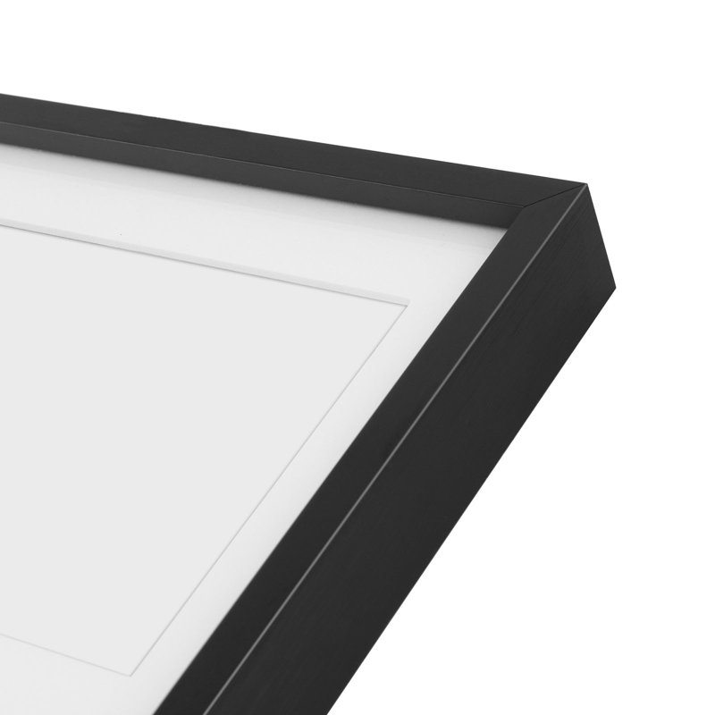 Cadre en métal noir avec passe-partout, Noir, 13,6 po x 19,7 po