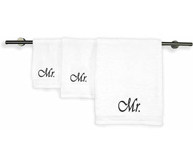 Monogrammed Luxury Bath Towel Set Bathroom Monogram 8 piece set