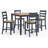 Malkin Counter Height Dining Table And 4 Barstools, Set Of 5-99374621