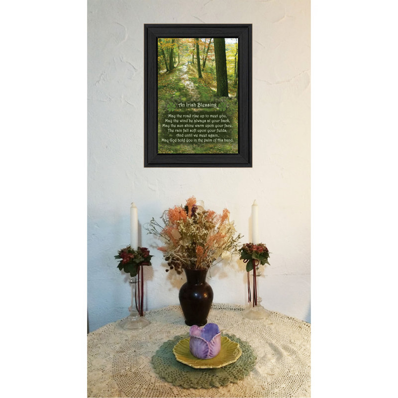 «Irish Blessing» par Trendy Decor4U, art mural imprimé, affiche prête à accrocher, cadre noir