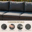 Outdoor Sectional Sofa Set with Thick Cushions-1513852470