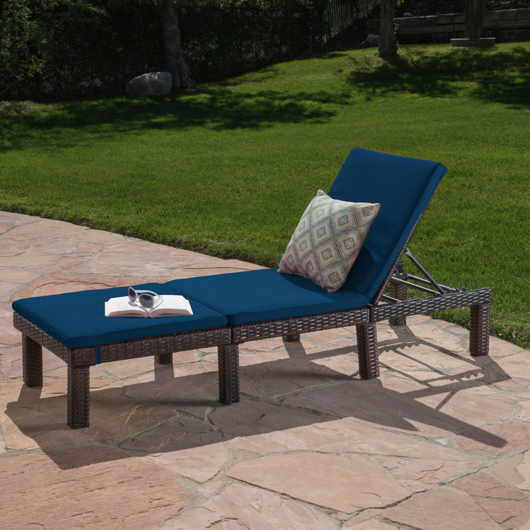 Gailya Reclining Chaise Lounge with Cushion Latitude Run® 