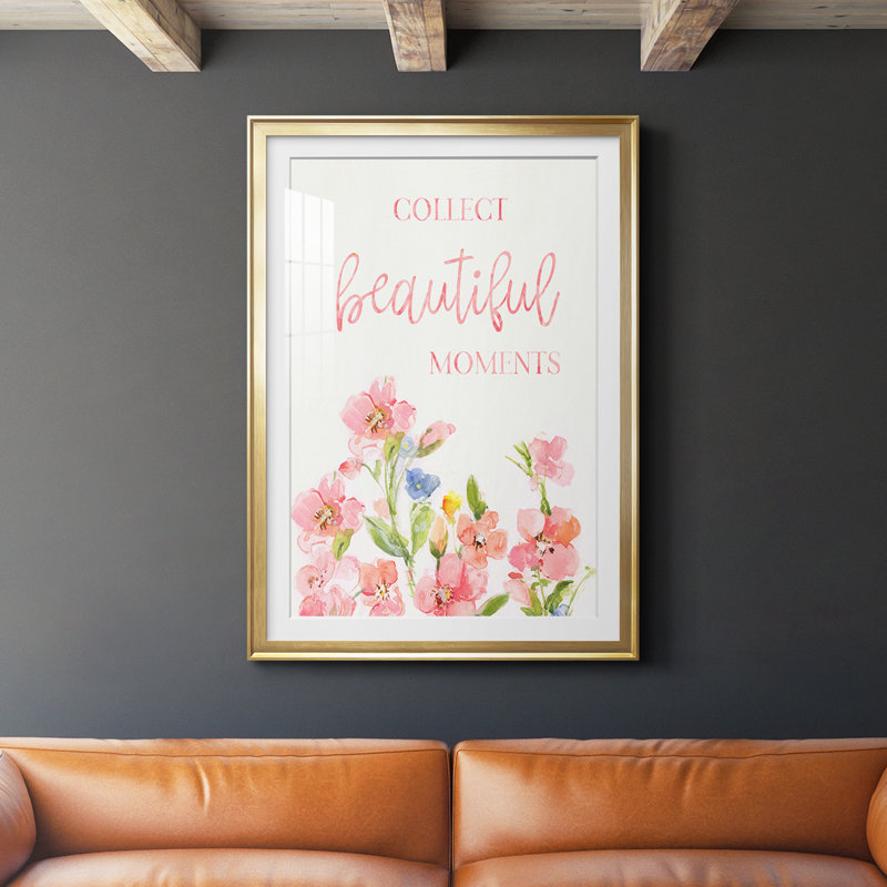 «Beautiful Moments», reproduction encadrée de qualité supérieure - prête à être accrochée, Or, H 42,5 po x l 30,5 po x P 1 po