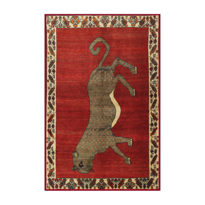 Tapis traditionnel orange / beige