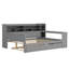 Lit de jour en bois Trundle - tablettes de rangement, bureau d'étude (conception multifonctionnelle)-1995178893-1995178895