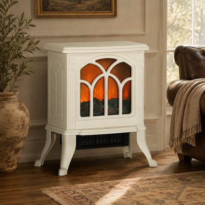 Foyer électrique de 17,35 po Beige