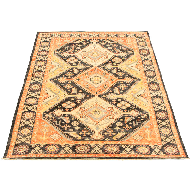 Tapis de zone one-of-kind-noué la 2010 de ziegler orange ziegler 4 pi 11 po x 7 pi 10 po Illughi