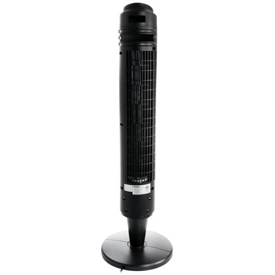 Holmes 36 Inch Oscillating Tower Fan With Remote Control In Black And Silver