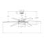 Aristeidis Ventilateur de plafond réversible à 6 pales avec éclairage intégré et télécommande-794768606