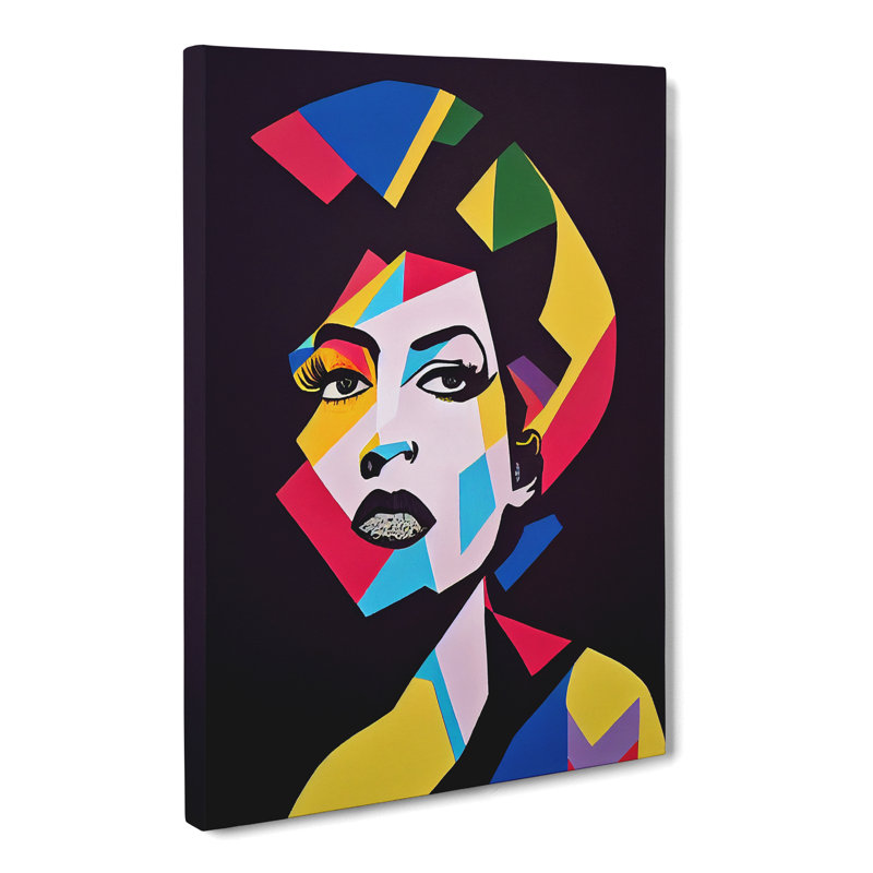 Amy Winehouse Abstract - Wrapped Canvas Print, 50cm H x 35cm W x 3cm D