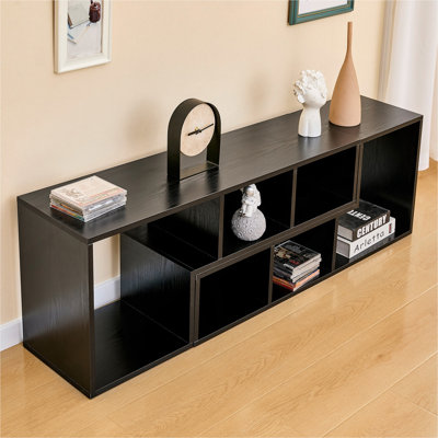 Free-Combination Entertainment Center with Open Storage Shelves