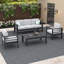 Rectangular Metal Outdoor Coffee Table , 109.2cm cm W 61cm cm D-597874510