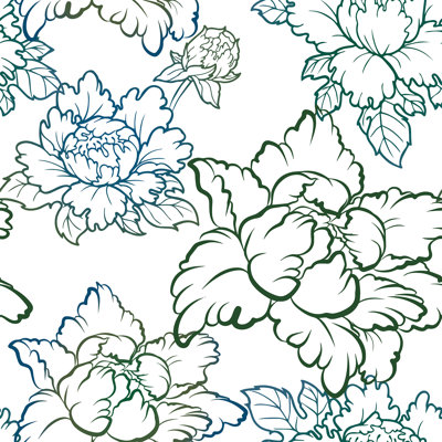 Peony 10' L x 24" W Peel and Stick Wallpaper Roll