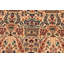 Tapis ivoire / brun en laine de style oriental fait à la main 6 pi 1 po x 9 pi 1 po Passabe