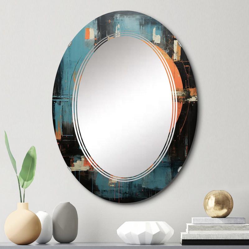 Famagouste - Miroir mural moderne ovale, 30 po x 20 po