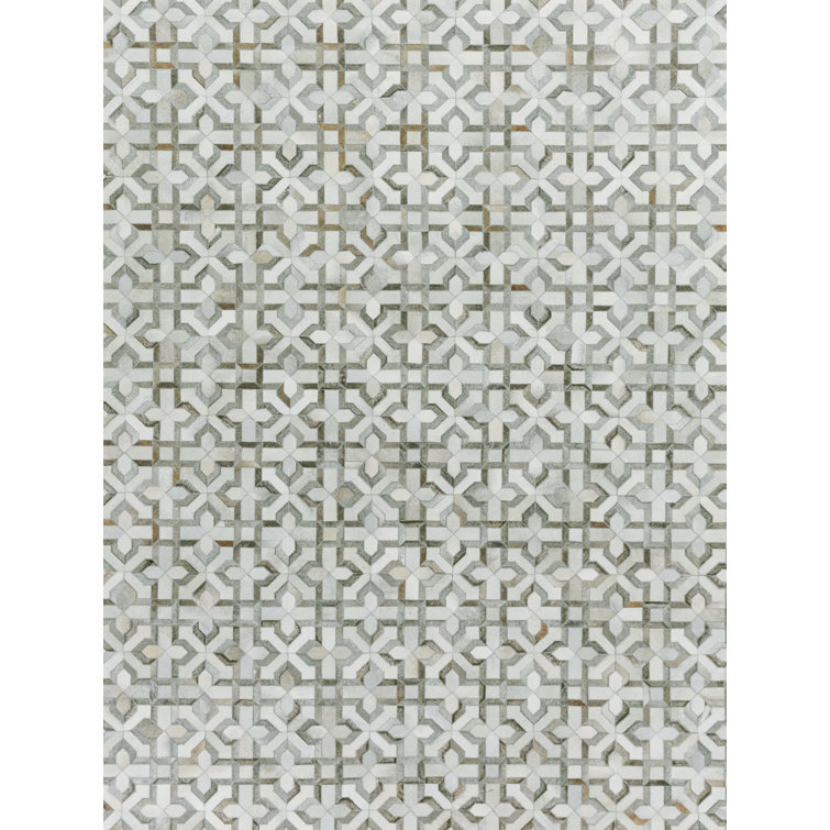 Natural Hide Cowhide Geometric Area Rug