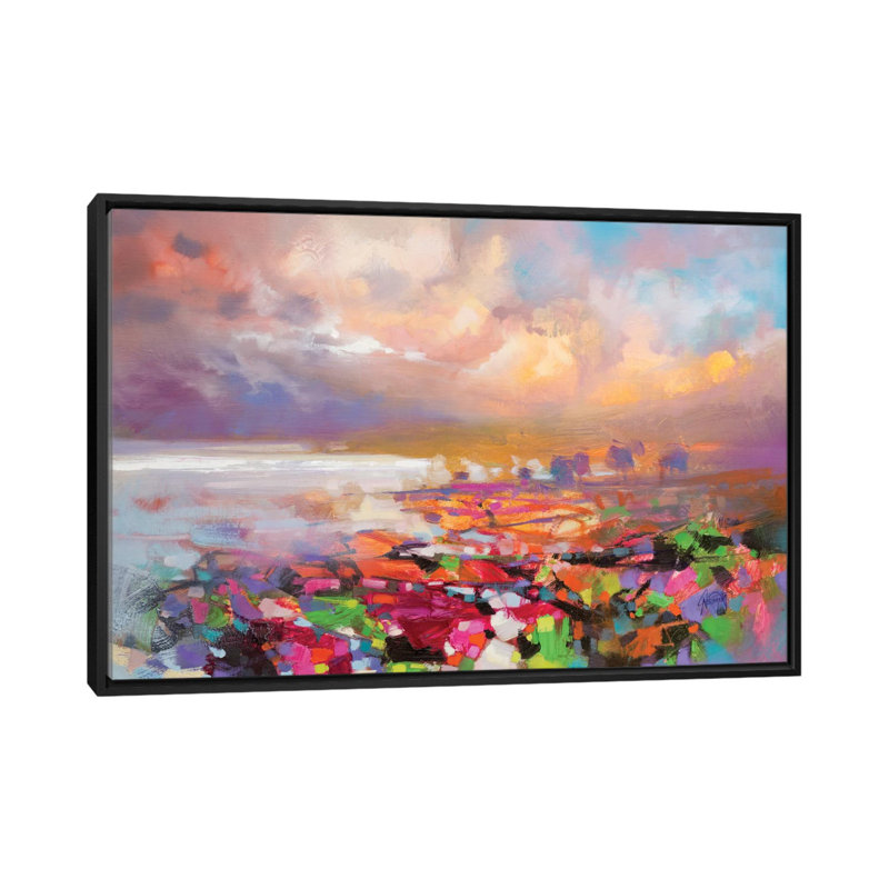 Solidification III, reproduction d'art sur toile tendue, H 18 po x l 26 po x P 1,5 po, Toile avec cadre noir, Pas de tapis