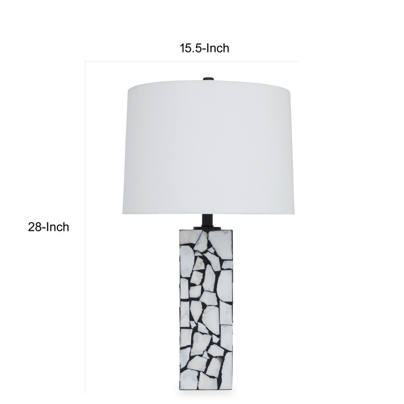 Chaun Marble,Or Stone Like,Stone And Table Lamp