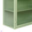 Armoire murale moderne à deux portes en verre avec rangement à trois niveaux-1890514634