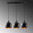 Modern Industrial Chandelier, Black Metal Body, 48.0 x 8.7 x 49.2 inches | Adjustable Height Up to 49.0 inches | 3 x E27 Max 40W Socket | Elegant Scandinavian Design, Perfect for Dining Room & Living Spaces-2141579093