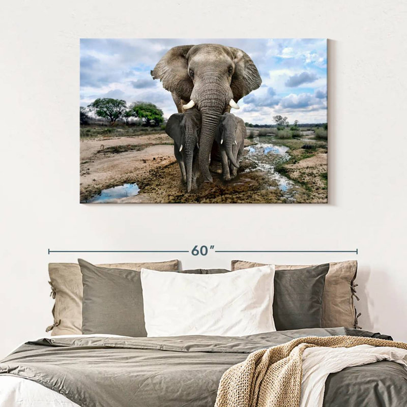 Brampt Safari Elephants, 32" H x 48" W