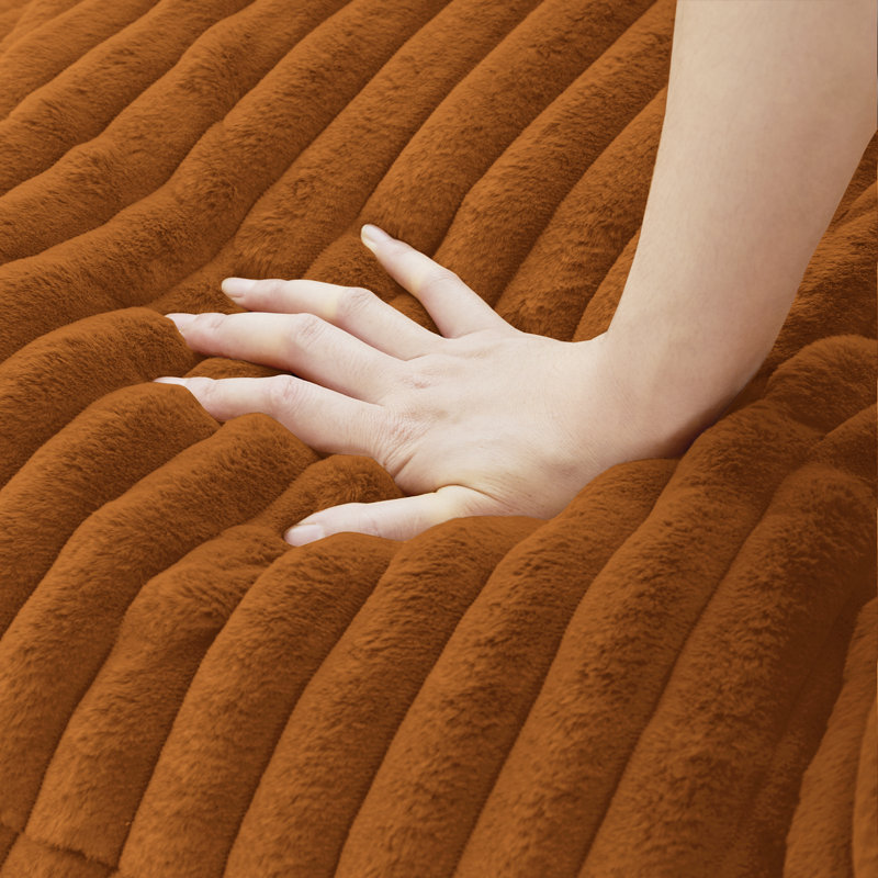 Oversized 46" Compression Corduroy Foam Bean Bag Chair, Orange