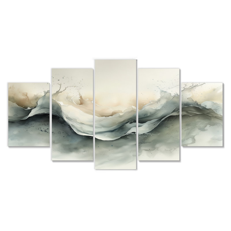 Vortex gris et blanc II - décoration murale abstraite - art mural moderne