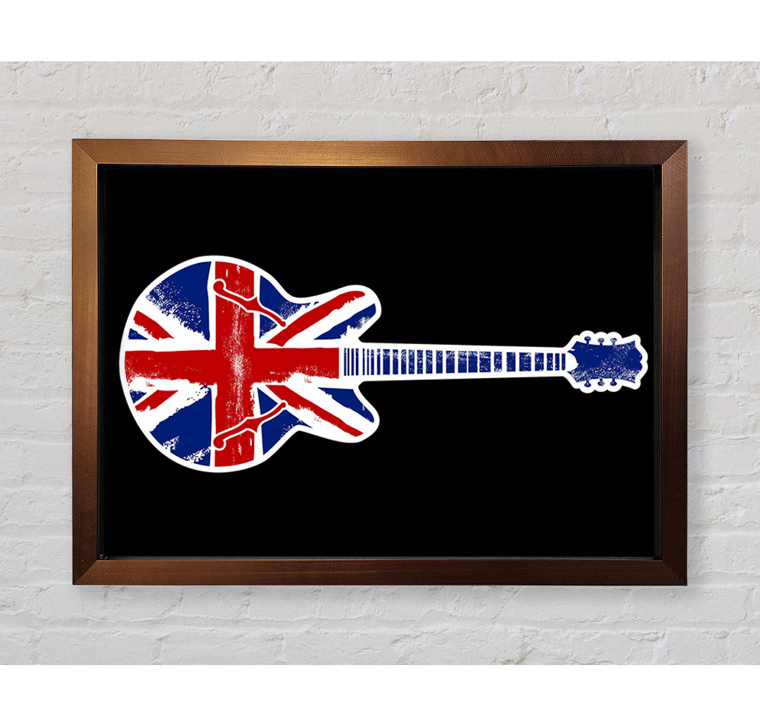 Poster Gitarre Britische Flagge