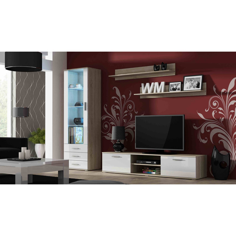 Bilek TV Stand for TVs up to 32", Sonoma/White