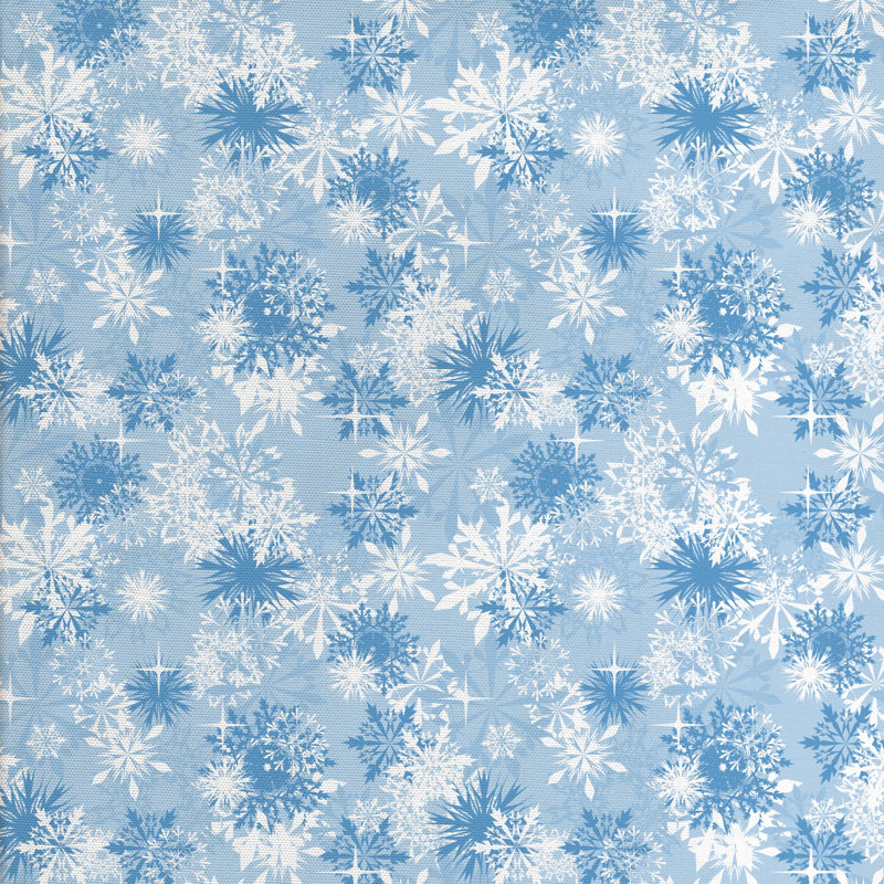 Tissu flocon de neige, l 58 po x L 180 po