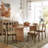 78.7" Modern Geometric Checkered Rectangular Dining Table with Double Pedestal Base
