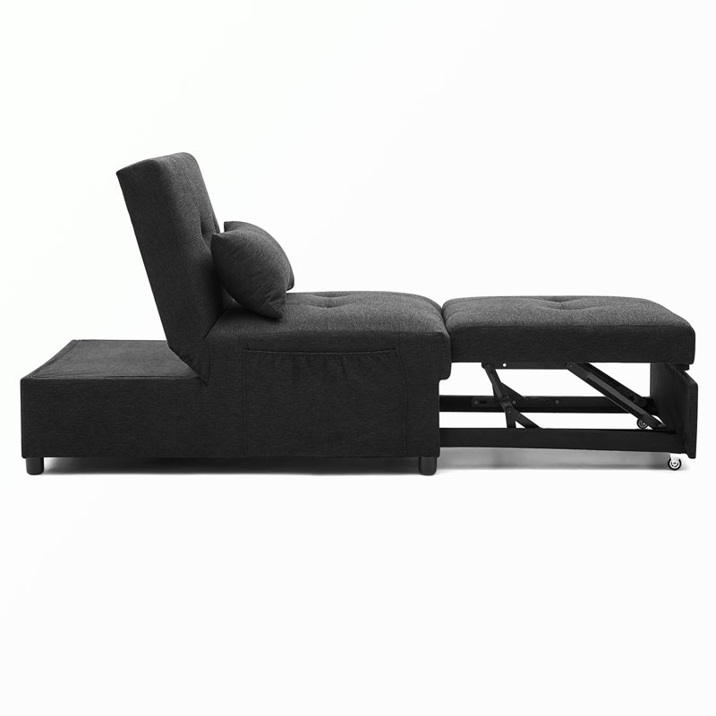 Chaise de patio avec coussins, 100 % polyester noir