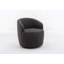 Fauteuil pivotant polyvalent avec rembourrage confortable et anneau en métal noir