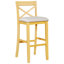 Ensemble de salle à manger à hauteur de bar rectangulaire en bois Farmhouse 4 avec 2 chaises pour les petits espaces, une table avec deux chaises pour la salle à manger-129760053-129760056-129760051