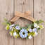 16 Inch Blue Rose Wreath For Front Door