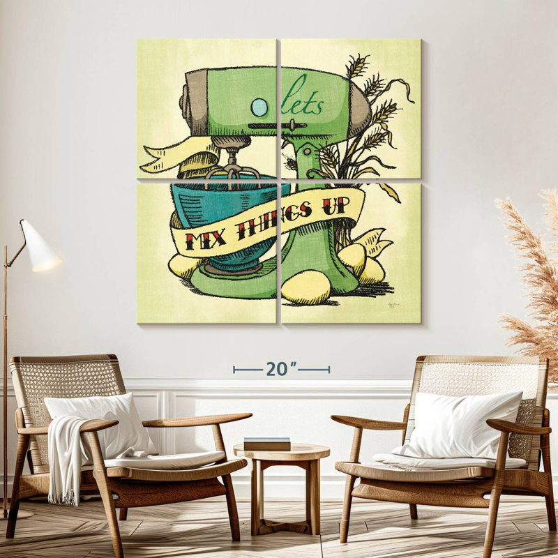 Tergel Retro Bakery Green I, 57" H x 57" W