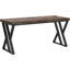 Bureau d'écriture moderne avec pieds en métal en forme de Z, bureau d'ordinateur robuste-129415450