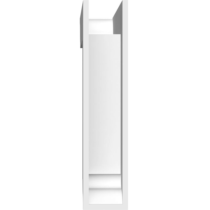 Support standard en PVC de qualité architecturale avec extrémités traditionnelles, H 14 po x l 3 po x P 14 po